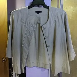❤New half Linen & Cotton Tan Jacket size L